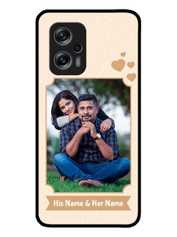 Custom Poco X4 Gt 5G Custom Glass Phone Case - with confetti love design