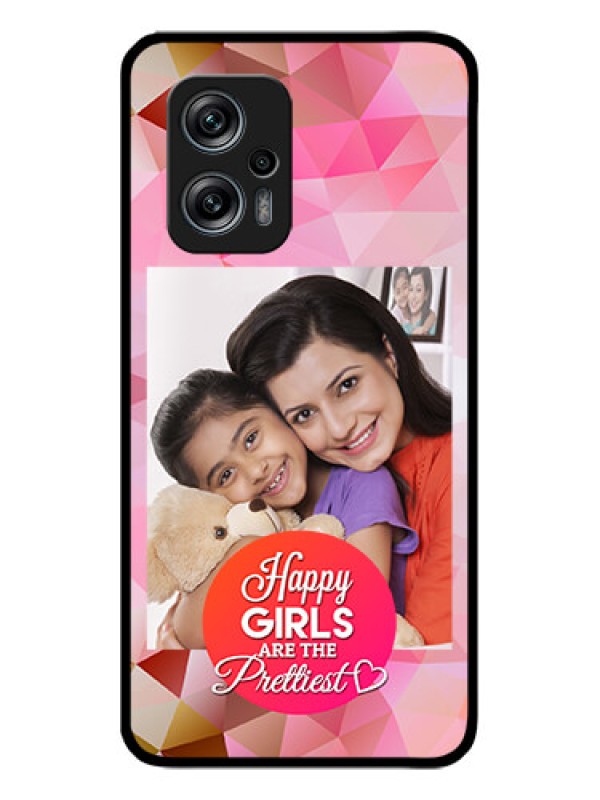 Custom Poco X4 Gt 5G Photo Printing on Glass Case - Abstract Triangle Design