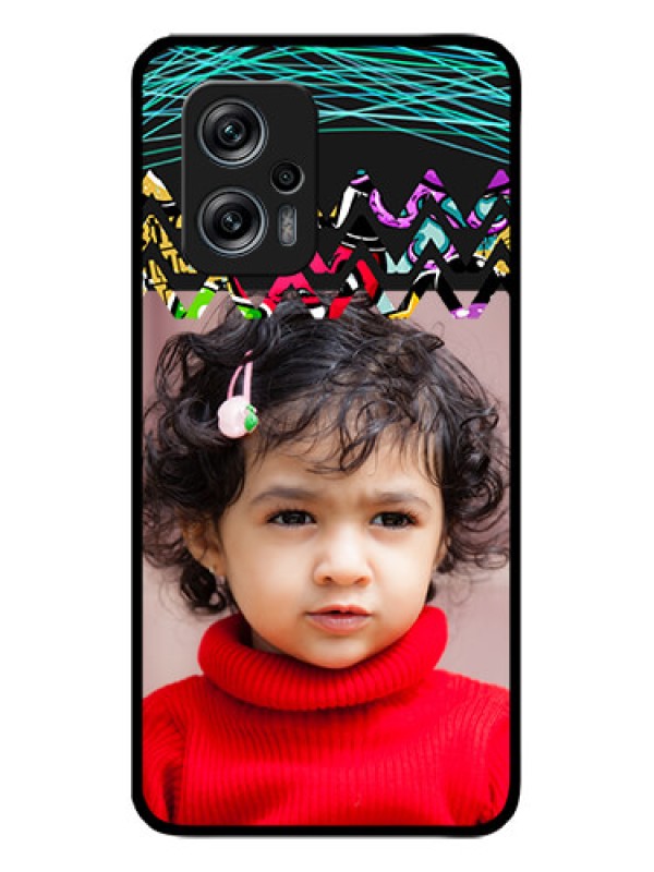 Custom Poco X4 Gt 5G Personalized Glass Phone Case - Neon Abstract Design