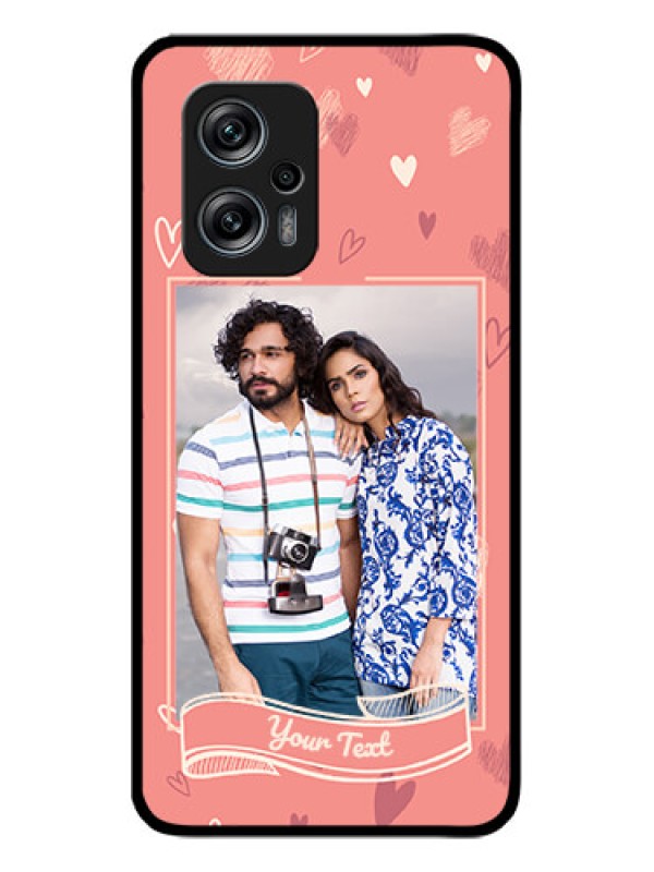 Custom Poco X4 Gt 5G Custom Glass Phone Case - Love doodle art Design