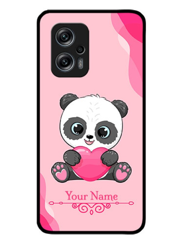 Custom Poco X4 Gt 5G Custom Glass Mobile Case - Cute Panda Design