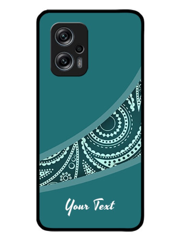 Custom Poco X4 Gt 5G Photo Printing on Glass Case - semi visible floral Design