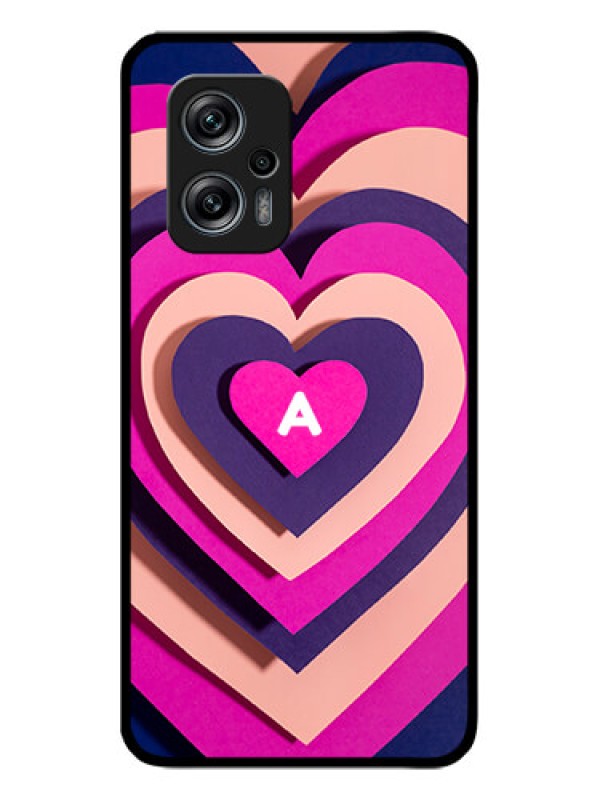 Custom Poco X4 Gt 5G Custom Glass Mobile Case - Cute Heart Pattern Design