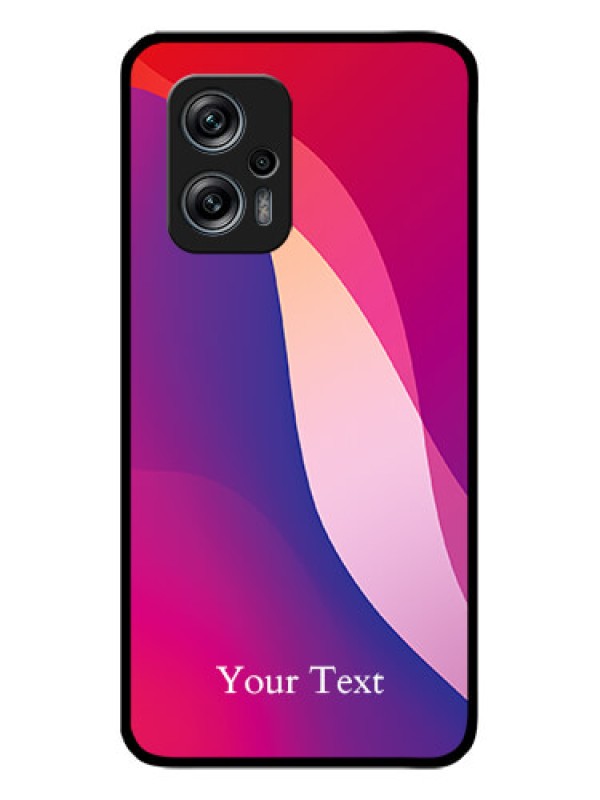 Custom Poco X4 Gt 5G Personalized Glass Phone Case - Digital abstract Overlap Design
