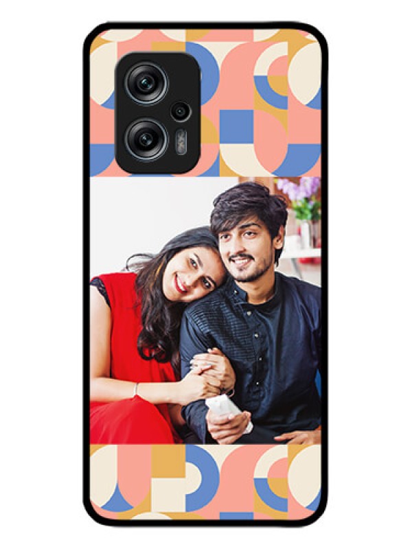 Custom Poco X4 Gt 5G Photo Printing on Glass Case - Semi-circle Maze Pattern Design