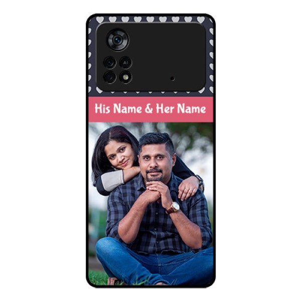 Poco X4 Pro 5G Custom Glass Mobile Case - Love Symbols Design
