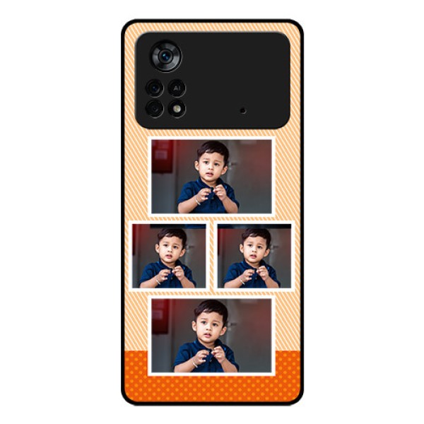 Poco X4 Pro 5G Photo Printing on Glass Case - Bulk Photos Upload Design