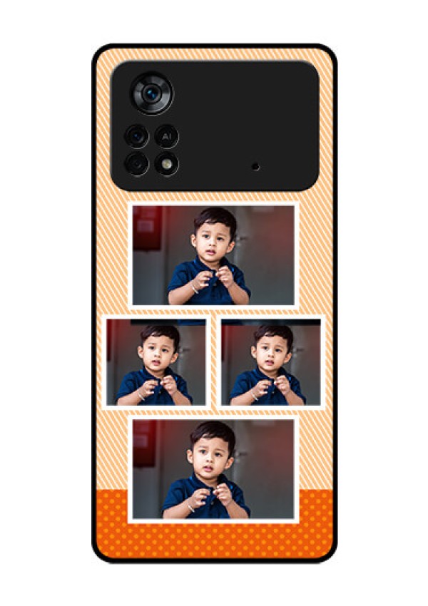 Poco X4 Pro 5G Photo Printing on Glass Case - Bulk Photos Upload Design
