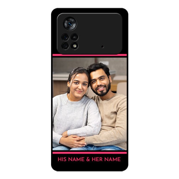 Poco X4 Pro 5G Custom Glass Mobile Case - with Add Text Design
