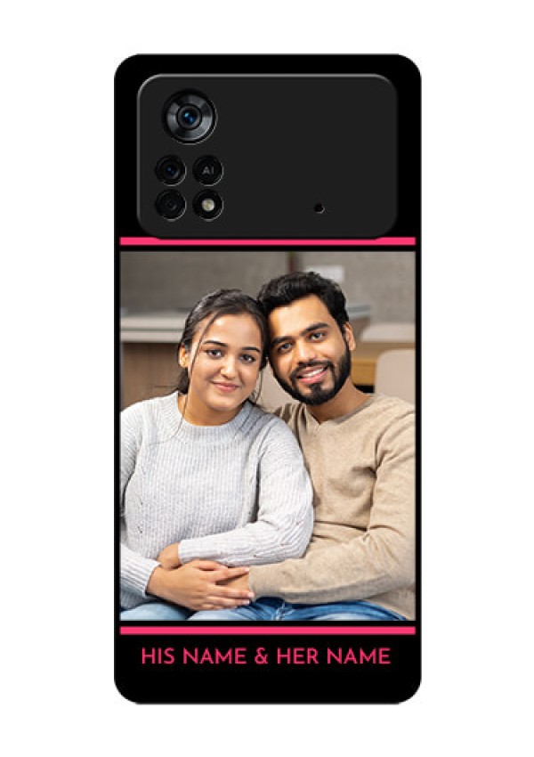 Poco X4 Pro 5G Custom Glass Mobile Case - with Add Text Design