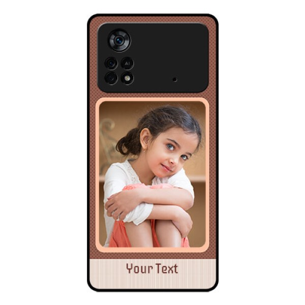 Poco X4 Pro 5G Custom Glass Phone Case - Simple Pic Upload Design