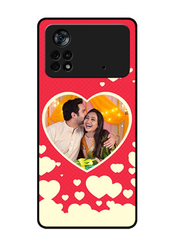 Poco X4 Pro 5G Custom Glass Mobile Case - Love Symbols Phone Cover Design