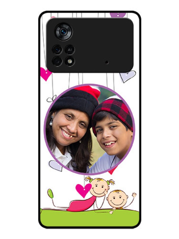 Custom Poco X4 Pro 5G Photo Printing on Glass Case - Cute Kids Phone Case Design