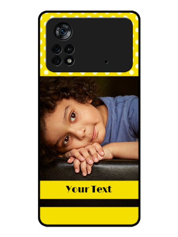 Custom Poco X4 Pro 5G Custom Glass Phone Case - Bright Yellow Case Design