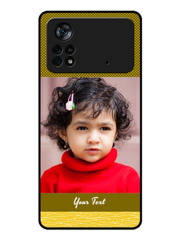 Custom Poco X4 Pro 5G Custom Glass Phone Case - Simple Green Color Design