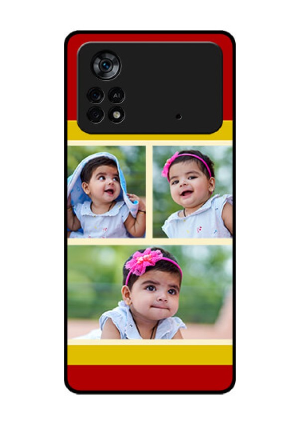 Poco X4 Pro 5G Custom Glass Mobile Case - Multiple Pic Upload Design