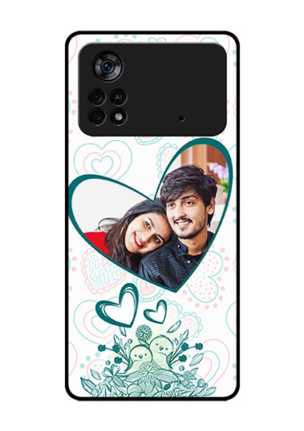 Poco X4 Pro 5G Photo Printing on Glass Case - Premium Couple Design