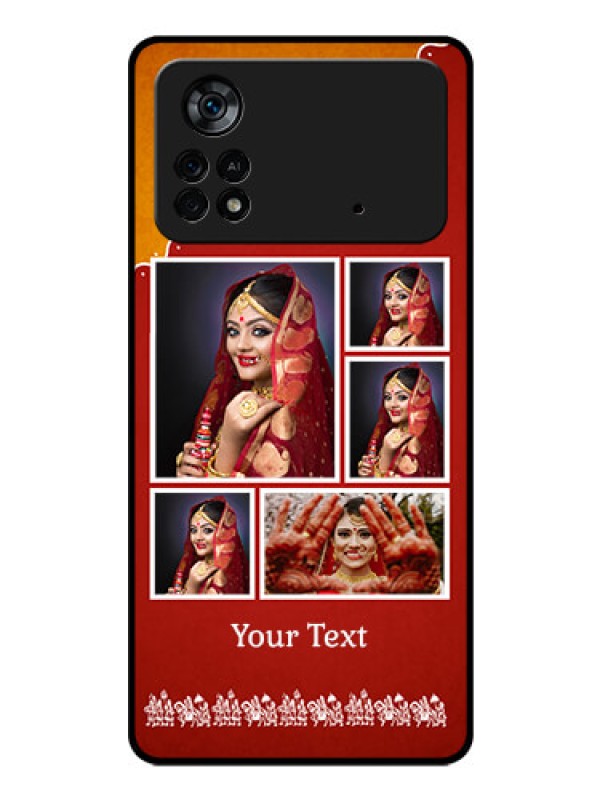 Custom Poco X4 Pro 5G Personalized Glass Phone Case - Wedding Pic Upload Design