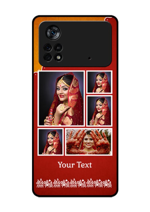 Poco X4 Pro 5G Personalized Glass Phone Case - Wedding Pic Upload Design