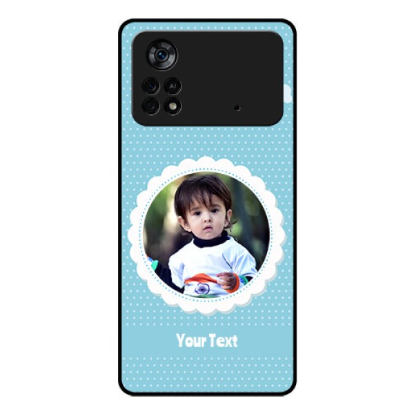 Poco X4 Pro 5G Personalised Glass Phone Case - Violet Pattern Design