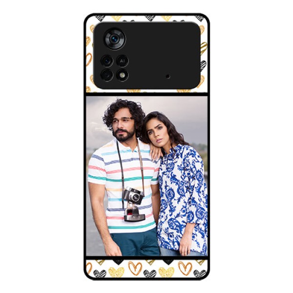 Poco X4 Pro 5G Photo Printing on Glass Case - Love Symbol Design