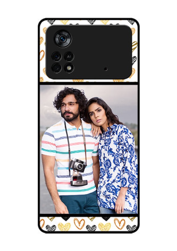 Poco X4 Pro 5G Photo Printing on Glass Case - Love Symbol Design