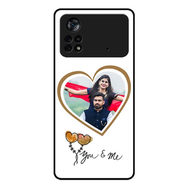 Poco X4 Pro 5G Custom Glass Mobile Case - You & Me Design