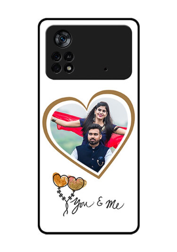 Poco X4 Pro 5G Custom Glass Mobile Case - You & Me Design
