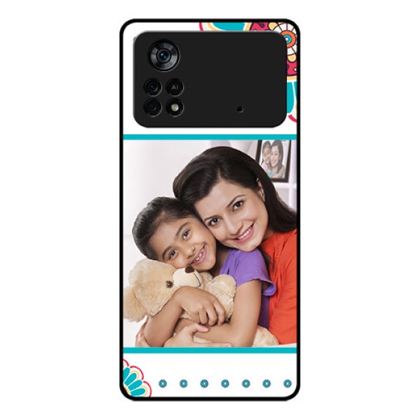 Poco X4 Pro 5G Custom Glass Phone Case - Flower Design