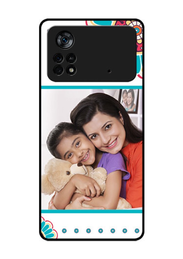 Poco X4 Pro 5G Custom Glass Phone Case - Flower Design