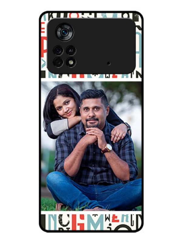 Custom Poco X4 Pro 5G Personalized Glass Phone Case - Alphabet Design