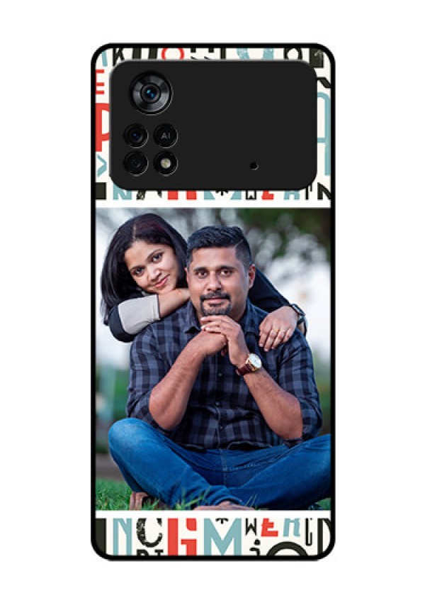 Poco X4 Pro 5G Personalized Glass Phone Case - Alphabet Design