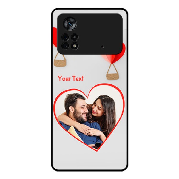 Poco X4 Pro 5G Custom Glass Mobile Case - Parachute Love Design