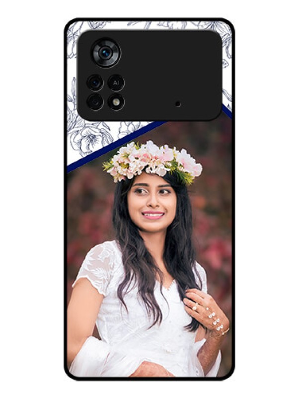 Custom Poco X4 Pro 5G Personalized Glass Phone Case - Premium Floral Design