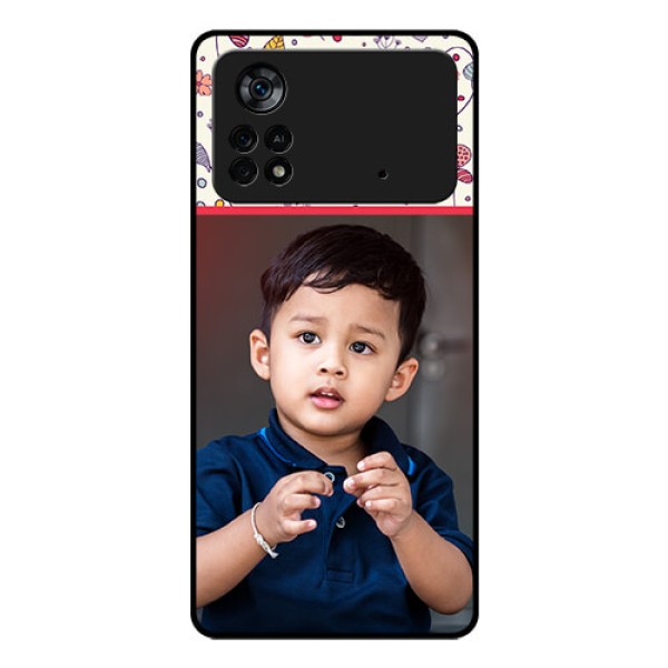 Poco X4 Pro 5G Custom Glass Mobile Case - Premium Floral Design