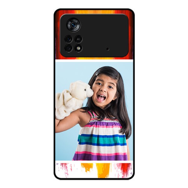 Poco X4 Pro 5G Personalized Glass Phone Case - Multi Color Design