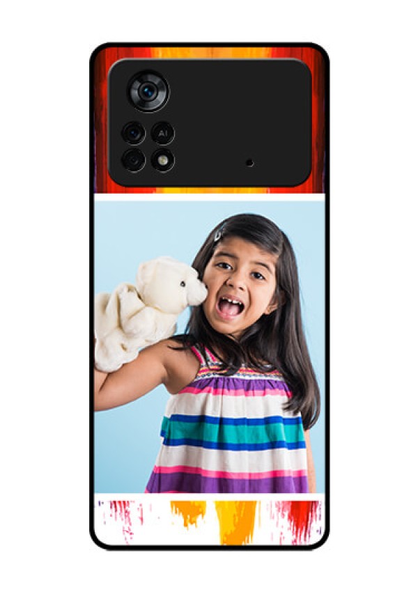 Poco X4 Pro 5G Personalized Glass Phone Case - Multi Color Design