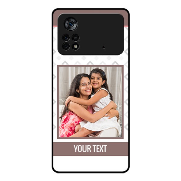 Poco X4 Pro 5G Photo Printing on Glass Case - Simple Diamond Design