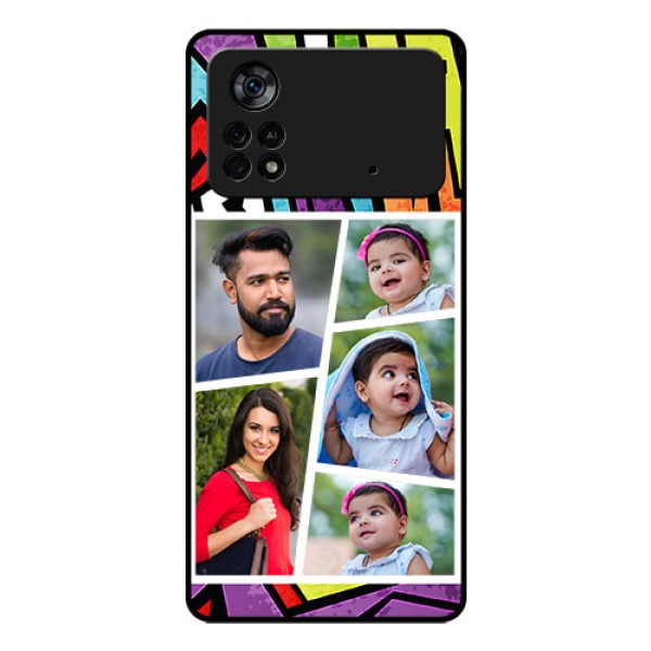 Poco X4 Pro 5G Custom Glass Phone Case - Graffiti pattern Design