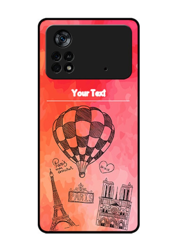 Poco X4 Pro 5G Custom Glass Phone Case - Paris Theme Design