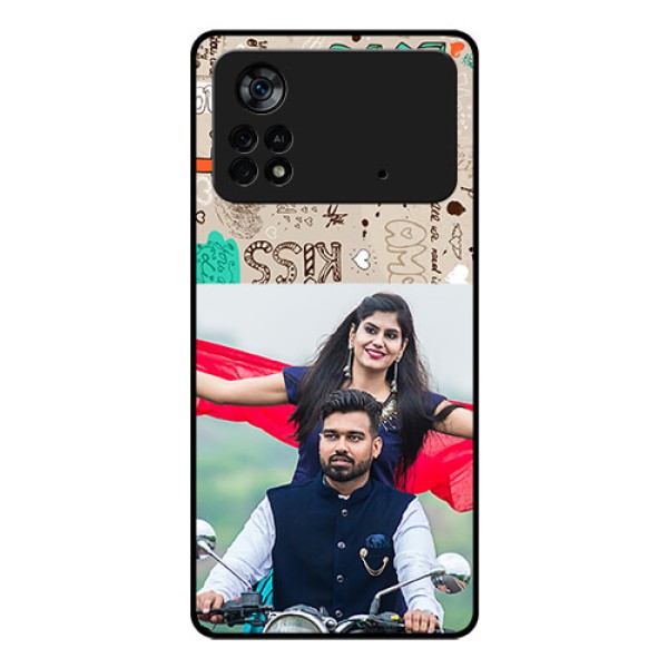 Poco X4 Pro 5G Custom Glass Phone Case - Love Doodle Pattern