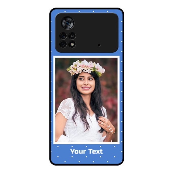 Poco X4 Pro 5G Photo Printing on Glass Case - Polka dots design