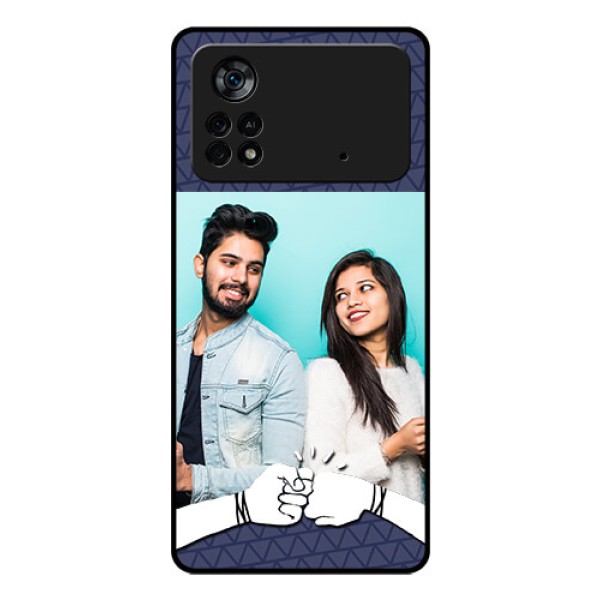 Poco X4 Pro 5G Photo Printing on Glass Case - with Best Friends Design