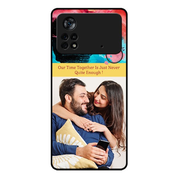 Poco X4 Pro 5G Custom Glass Mobile Case - Quote with Acrylic Painting Design