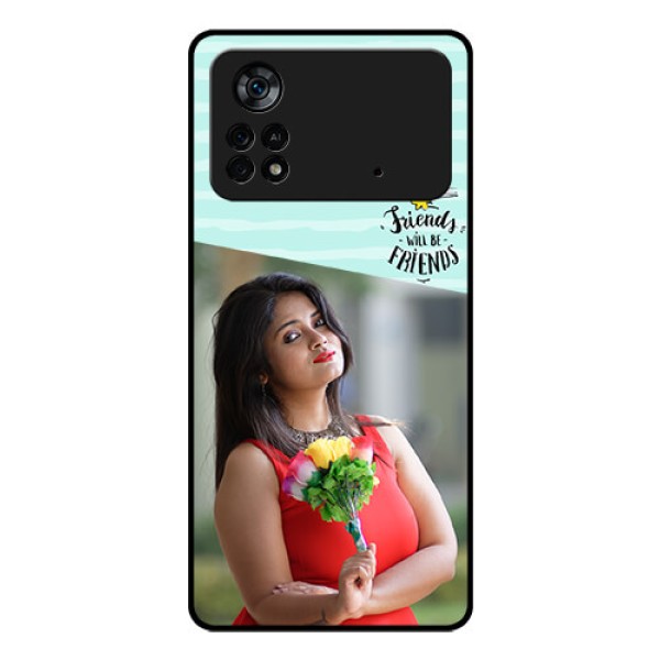 Poco X4 Pro 5G Custom Glass Phone Case - Friends Picture Icon Design