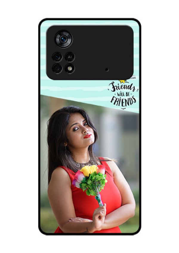 Poco X4 Pro 5G Custom Glass Phone Case - Friends Picture Icon Design