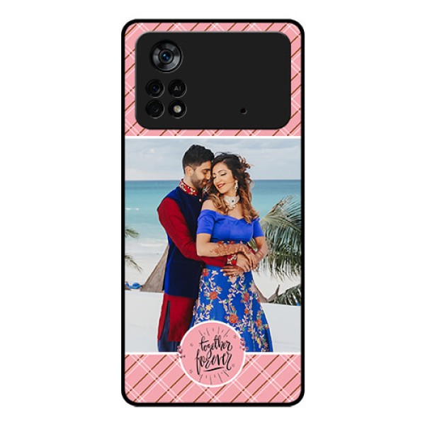Poco X4 Pro 5G Personalized Glass Phone Case - Together Forever Design