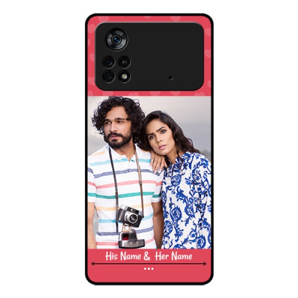 Poco X4 Pro 5G Photo Printing on Glass Case - Simple Love Design