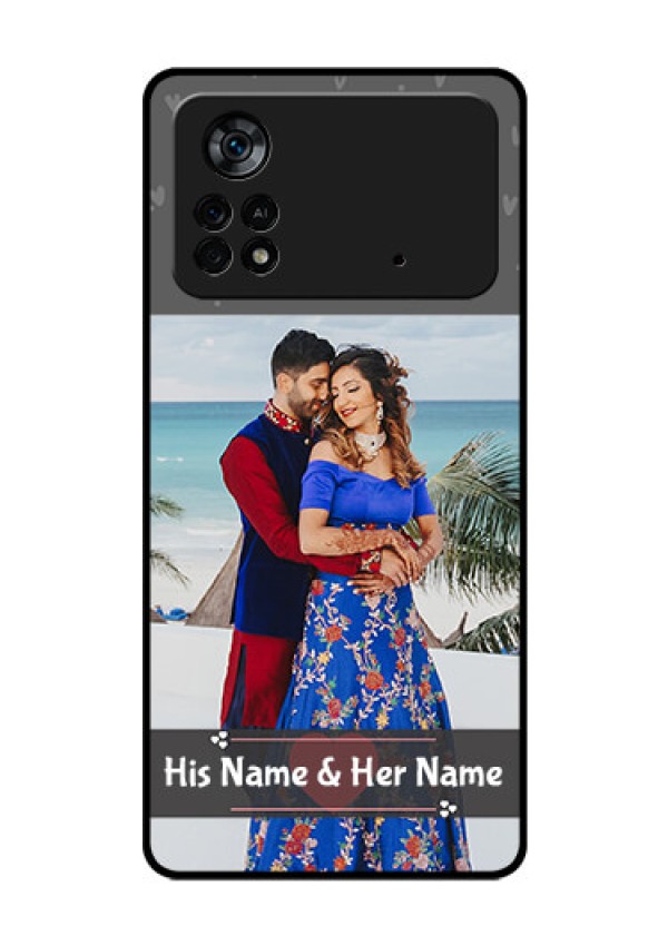 Poco X4 Pro 5G Custom Glass Mobile Case - Buy Love Design with Photo Online