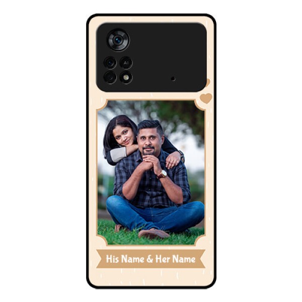 Poco X4 Pro 5G Custom Glass Phone Case - with confetti love design